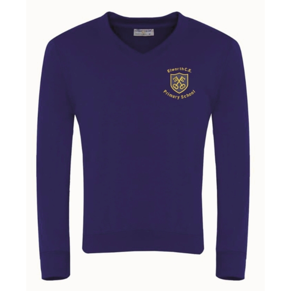 Elworth C of E - Elworth CE V-Neck Sweatshirt, Elworth CE Primary School