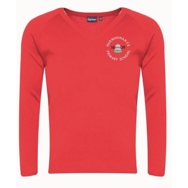 Warmingham C.E Primary School - Warmingham Primary V Neck Jumper, Warmingham CE Primary School